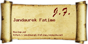 Jandaurek Fatime névjegykártya